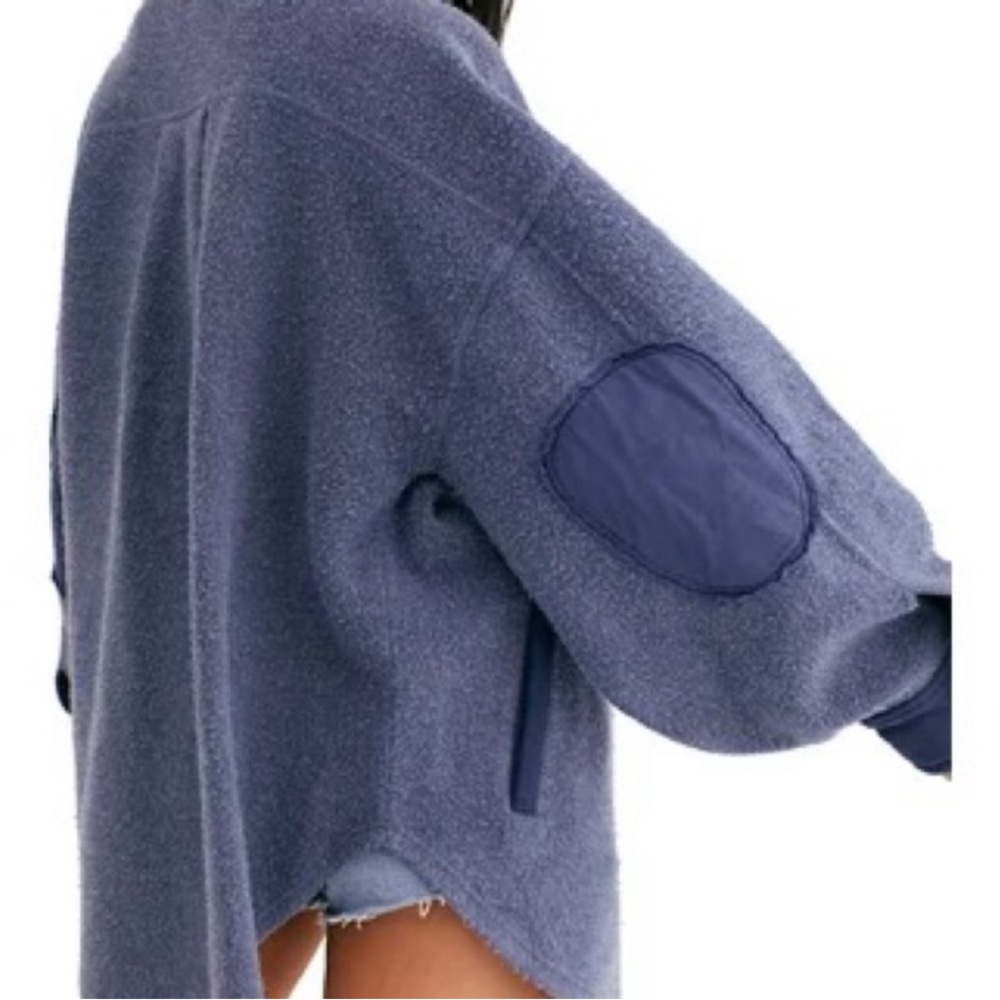 NWT Free People Ruby Shacket - Navy/Oceana Blue - Oversized - XS & Medium - Picture 3 of 17